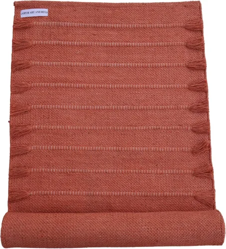 Miniatura 10 de Jaipur Art & Rugs - Alfombra de yoga de algodón, respetuosa con el medio ambiente, tejida a mano, gruesa (0.945 x 2.835 x 0.197 in)
