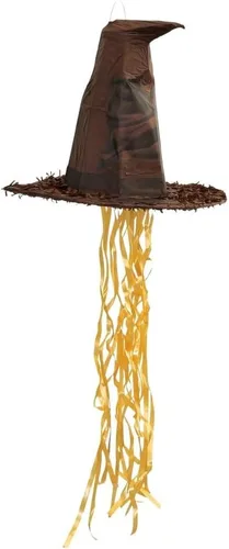 Magical Harry Potter - Piñata de cuerda 3D, cartón y papel marrón y dorado, ideal para cumpleaños, fiestas infantiles y eventos temáticos (1 unidad)