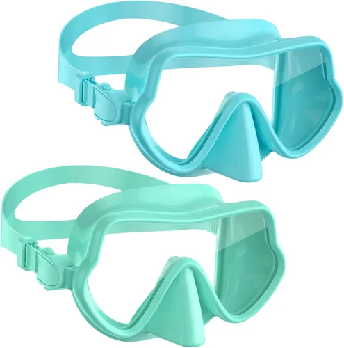 Miniatura 12 de W WSTOO Máscara de esnórquel antivaho antifugas, máscara de buceo panorámica, máscara de natación inastillable de vidrio templado, gafas de natación