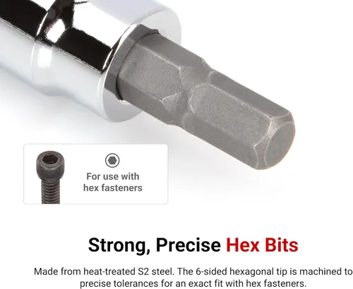 Miniatura 2 de TEKTON 3/8 Pulgadas de transmisión x 8 mm Broca hexagonal enchufe SHB13208