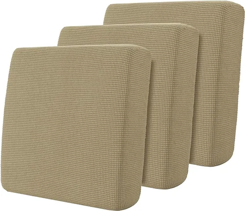 Miniatura 85 de Hokway Fundas de cojín elásticas para sofá Fundas de cojín para sofá Fundas de cojín de asiento de sofá Funda protectora de cojín(Chocolate, Mediano)