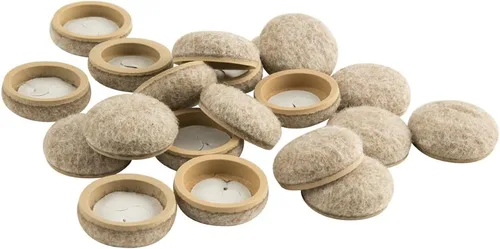 Super Sliders 4318595N - Almohadillas de fieltro para muebles con agarre seguro que protegen superficies duras, lino de 1 pulgada (paquete de 20)