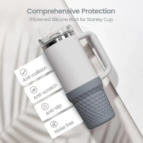 Miniatura 2 de Uvafly Botas de silicona para Stanley, protector inferior de copa, accesorios para Stanley Quencher H2.0 FlowState Tumbler 20oz30ozStanley Adventure