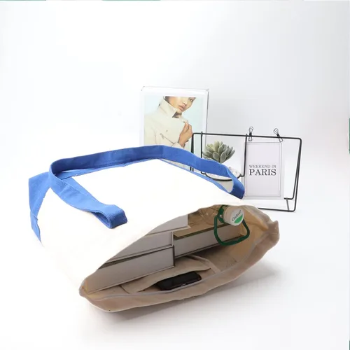 Miniatura 3 de Bolsa de lona con cremallera, 16.5 x 14 x 5 pulgadas, bolsa de lona en blanco lisa resistente, 3 bolsas reutilizables con cremallera, bolsas de tela