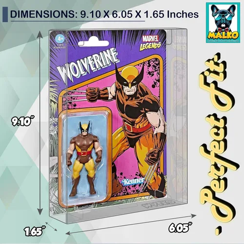 Miniatura 2 de MALKO Estuche protector para figuras de acción cardadas de 3.75 pulgadas Compatible con: Star Wars Marvel G.I Joe Plástico de 0.020 in