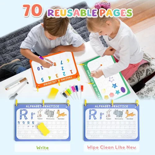 Miniatura 4 de Fabeto Actividades de aprendizaje preescolar Libro de trabajo educativo: Libro de seguimiento de práctica de escritura a mano de prek - Juguetes