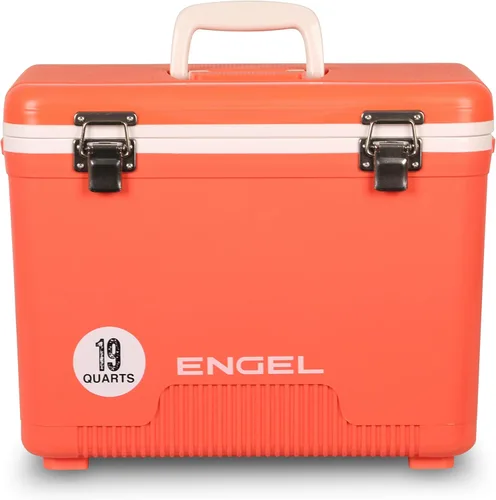 Miniatura 20 de Engel Hielera Drybox de 19 cuartos de galón, a prueba de fugas, hermética, y lonchera pequeña de carcasa dura para hombres y mujeres Azul