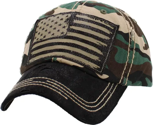 Miniatura 250 de KBETHOS Tactical Operator Collection USA Fishing Mesh Ballcap Flag Patch America Outdoors Trucker Baseball Cap