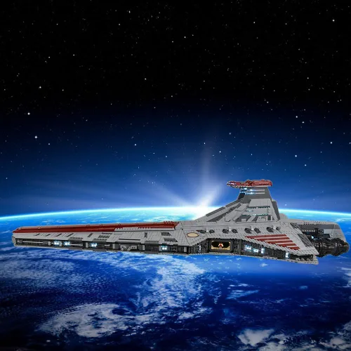 Miniatura 6 de Kyglaring Kit de luces compatible con bloques de construcción Lego Star Wars Venator 75367, accesorios de iluminación mejorados para Class Republic