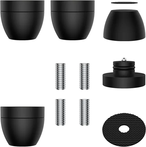 Audiocrast 4X puntas de alta fidelidad para altavoces de 30x33 mm, almohadillas de aislamiento para patas de aluminio, amortiguador de choque para