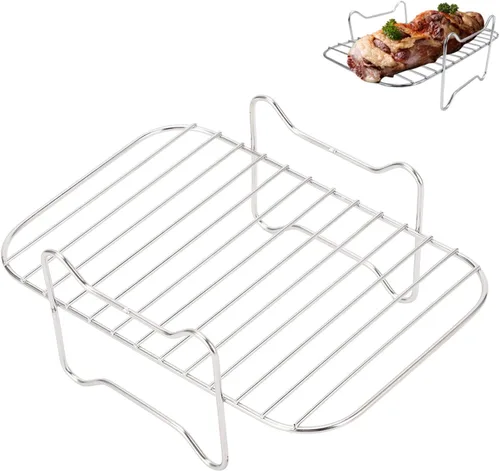 Miniatura 8 de Estante para freidora de aire, deshidratador de múltiples capas de acero inoxidable para Ningja DZ201 401 para vórtice instantáneo