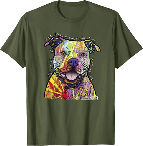 Miniatura 46 de Beware Of Pit Bulls, Dean Russo Pitbull Original - Camiseta para amantes de los perros, Negro