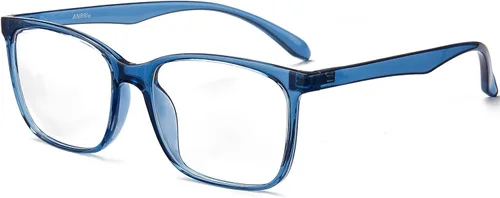 Miniatura 7 de ANRRI Gafas de luz azul para hombres y mujeres, transparentes, bloqueo de luz azul, lentes de computadora antifatiga ocular, marco transparente