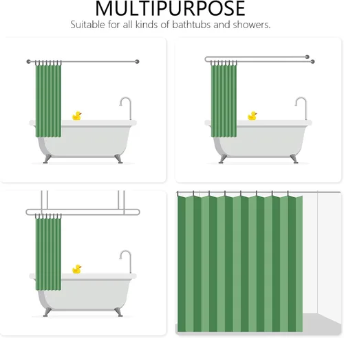 Miniatura 7 de MEHOFOND Cortina de ducha a cuadros negros y blancos, divertidas cortinas de ducha con cara sonriente para decoración de baño, cortinas de ducha