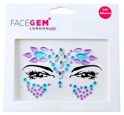 32 piezas de gemas faciales (diseños aleatorios) autoadhesivas con purpurina para tatuaje, gemas para festivales, fiestas rave, maquillaje corporal