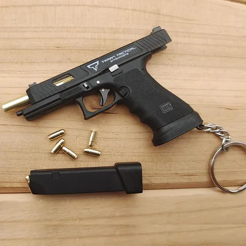 Miniatura 3 de Mini llavero de pistola, llavero con forma de pistola, llavero táctico pequeño regalo modelo de pistola, llaveros geniales para hombres