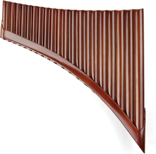 Miniatura 2 de 20 tubos E Key Natural Bamboo Pan Flute Chino Tradicional Instrumento Musical Marrón Tubos Fácil de Aprender con Caja Negra