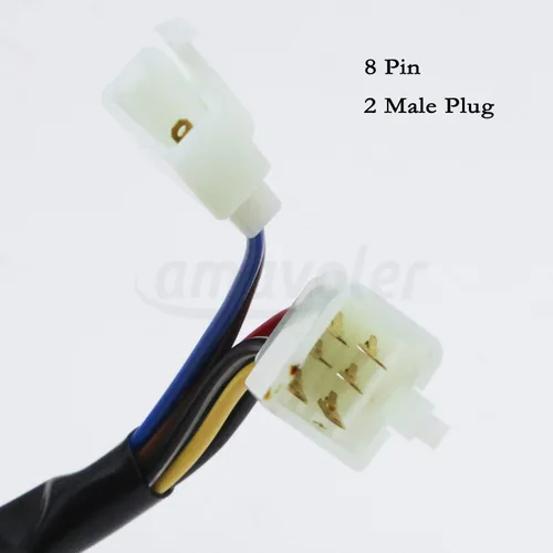 Miniatura 3 de Conjunto de interruptor de luz de arranque izquierdo, 8 cables, 3 funciones, enchufe macho apto para 50cc 70 cc 90cc 110 cc 125cc 150cc ATV Quad 4