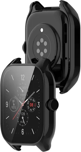Miniatura 7 de Funda compatible con Amazfit GTS 4, resistente a los arañazos con protector de pantalla de vidrio templado HD para reloj inteligente Amazfit GTS 4