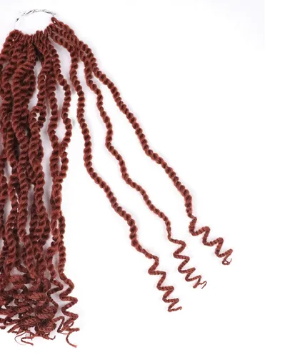 Miniatura 4 de Cabello de Crochet Jengibre para Mujeres Negras de 12 Pulgadas, Cabello de Crochet de Trenzas Senegalesas con Puntas Rizadas, Trenzas Cortas (350)