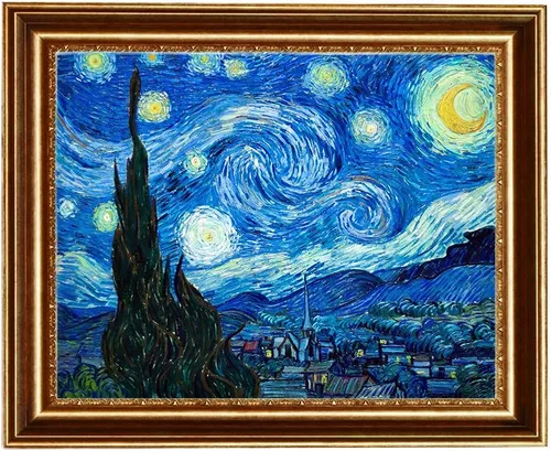 Miniatura 56 de ELITEART -Noche estrellada sobre el ródano por Vincent Van Gogh Giclée Art Canvas Prints- Tamaño del marco: 28 x 35 pulgadas