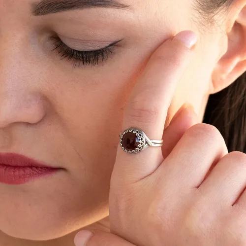Miniatura 19 de 925 Sterling Silver Gemstone Rings for Women - Anniversary Rings for Women - Sterling Silver Rings for Women - Dainty Sterling Silver Rings