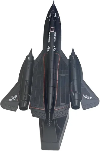 Miniatura 6 de Modelo de avión militar de metal para colección o regalo de la Fuerza Aérea SR-71 Blackbird de la Fuerza Aérea de los Estados Unidos a escala 1/144