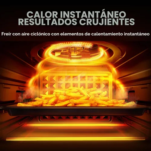 Miniatura 3 de Midea Neo - Combo de horno tostador con freidora de aire con funciones de freír, tostar, pizza, asar, hornear y recalentar, 12.7 cuartos de galón