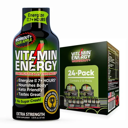 Miniatura 90 de Vitamin Energy Immune+ Extra Strength Energy Shot Army Orange 10 unidades, 260 mg de cafeína natural, vitaminas B, citicolina, té verde, apoyo