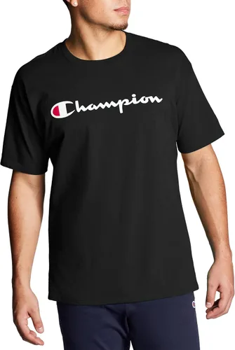 Champion Camiseta para hombre, camiseta clásica de algodón, cuello redondo, camiseta de peso medio, logotipo escrito