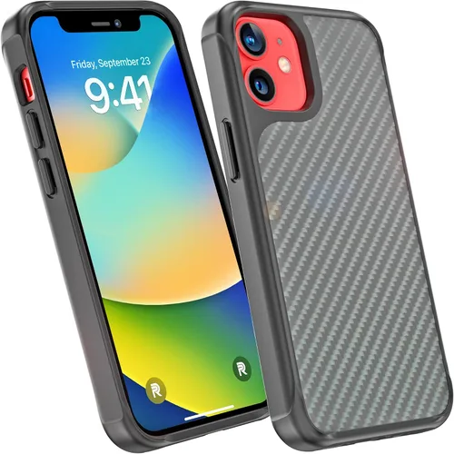 Miniatura 13 de Phone REBEL - Funda para iPhone 12 Pro Max [fibra de aramida Gen-2] fuerte compatible con MagSafe, inserciones a prueba de golpes, esquinas negro