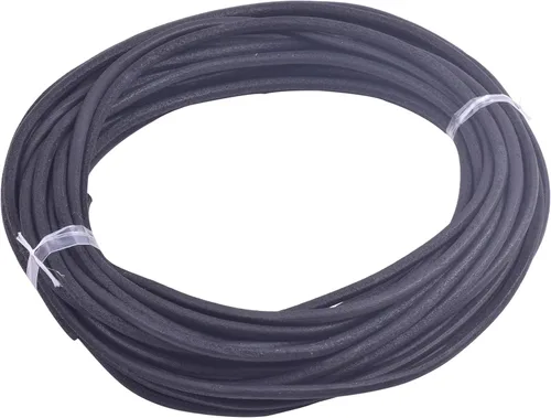 Miniatura 39 de KONMAY Cordón redondo de cuero real de 0.039 pulgadas, cordón de cuero negro de 25 yardas para hacer joyas, collares, pulseras y manualidades