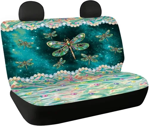 Miniatura 25 de AFPANQZ Funda protectora para asiento trasero de automóvil, con bandera patriótica estadounidense, solo para asiento trasero de automóvil, camión