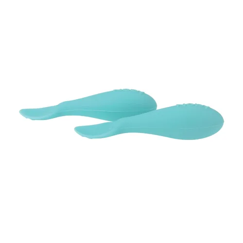 Miniatura 6 de Nuby Mini cucharas de silicona - (paquete de 2) cucharas de destete para bebés - 4+ meses - Aqua