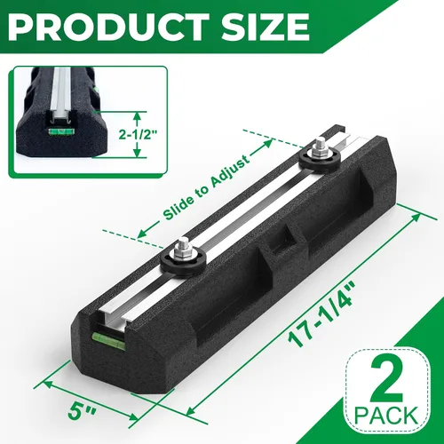 Miniatura 2 de Forestchill Kit de base de goma para montaje en el suelo para condensador de aire acondicionado mini split, paquete de 2 soportes de montaje mini