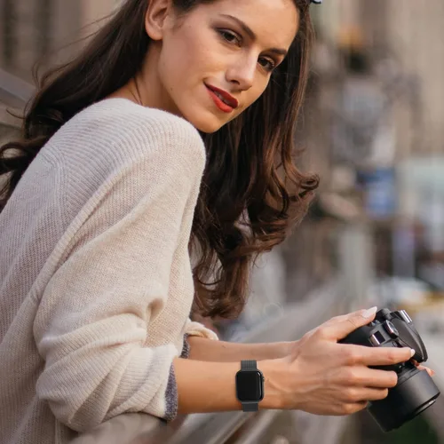 Miniatura 7 de EPULY Compatible con Apple Watch Band de 1.496 pulgadas, 1.575 pulgadas, 1.614 pulgadas, 1.654 pulgadas, Series 10 11, correas de malla de acero