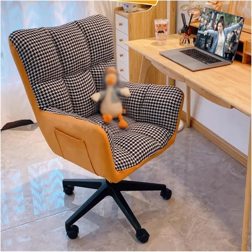 Miniatura 3 de Silla de computadora para el hogar, silla cosmética para el hogar, asiento de dormitorio de estudiantes, silla giratoria de escritorio cómodo (D)