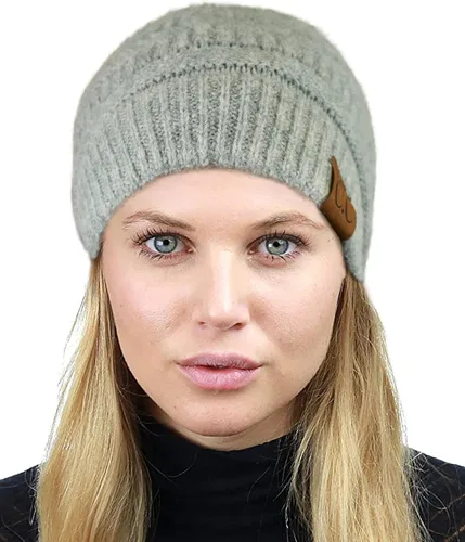 Miniatura 459 de C.C Trendy Warm Chunky Soft Stretch Cable Knit Beanie