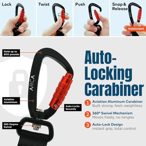 Miniatura 3 de Cinturón de seguridad para perro Cinturón de seguridad universal para automóvil para mascotas con cuerda de escalada reflectante, mosquetón
