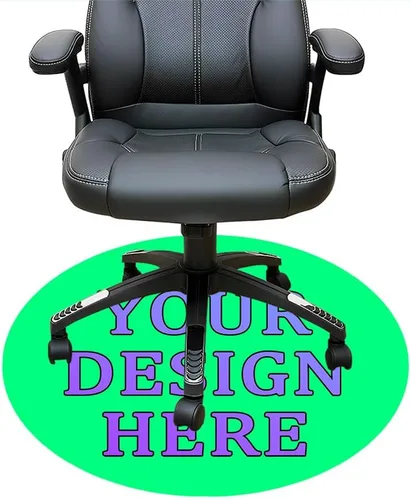Miniatura 5 de Tapete redondo personalizado para silla de escritorio de oficina, diseño de tu propio logotipo de foto, texto, alfombrillas circulares