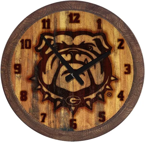 Miniatura 31 de The Fan-Brand NCAA Oklahoma Sooners: Reloj de pared con parte superior de barril de imitación para decoración de bar, decoración de fiesta