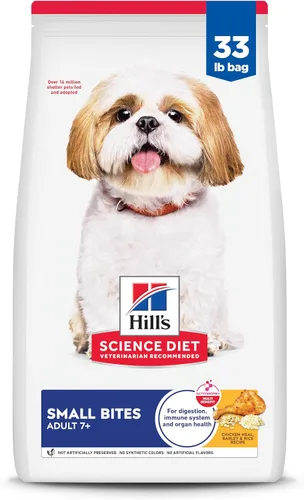 Comida para perros seca para longevidad, activa, de pollo Hill´s science diet, arroz y cebada para adultos mayores de 7 años