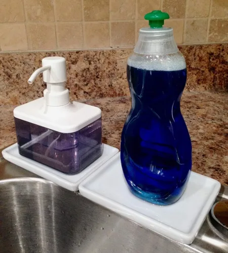Miniatura 2 de Jabonera de cerámica para ducha, paquete de 2 unidades, paleta de jabones para acuarelas