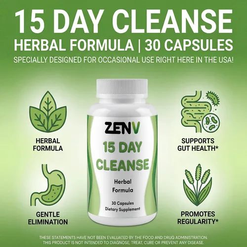 Miniatura 4 de Limpieza de 15 días de restablecimiento intestinal avanzado - Apoyo digestivo natural con hoja de sena y cascara sagrada Alivio de la hinchazón