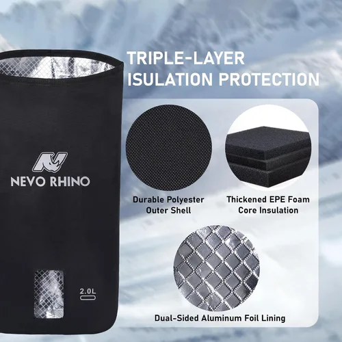 Miniatura 4 de N NEVO RHINO 2 bolsas aislantes de vejiga de agua, bolsa protectora para vejigas de hidratación de 2L-3L, funda aislante de vejiga de agua mantiene
