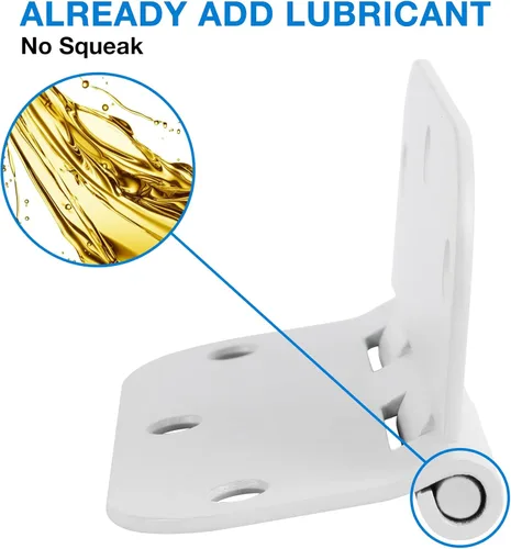 Miniatura 5 de TCDHINGES Paquete de 6 bisagras para puerta, redondeadas, sin ruido, estándar, herrajes residenciales para puertas interiores, casa, apartamento