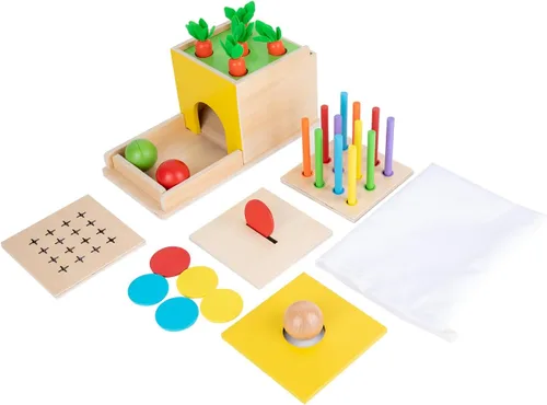 Kit de juego Montessori para niños pequeños Caja de juguetes Montessori para bebés de 1 año 2 años Juguetes de aprendizaje para bebés Regalo de