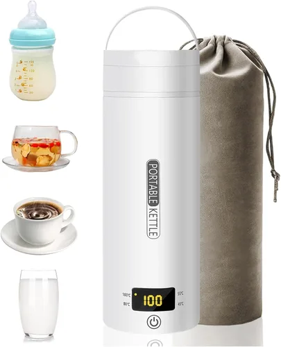 Miniatura 10 de Hervidor eléctrico de viaje, Hervidor eléctrico portátil, Mini caldera de agua caliente, Hervidor de té de viaje pequeño, Agua de ebullición rápida