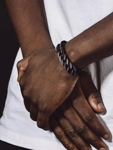Miniatura 2 de Bandmax Pulsera de cadena cubana para hombres y mujeres, pulsera gruesa de acero inoxidable, pulsera de cadena de eslabones Hip Hop, ancho