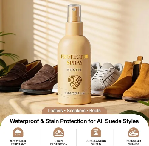 Miniatura 2 de Spray protector de gamuza para zapatos: impermeabilizante y protector de manchas sin olor sin PFAS - Nano Shield a base de agua para botas, cuero